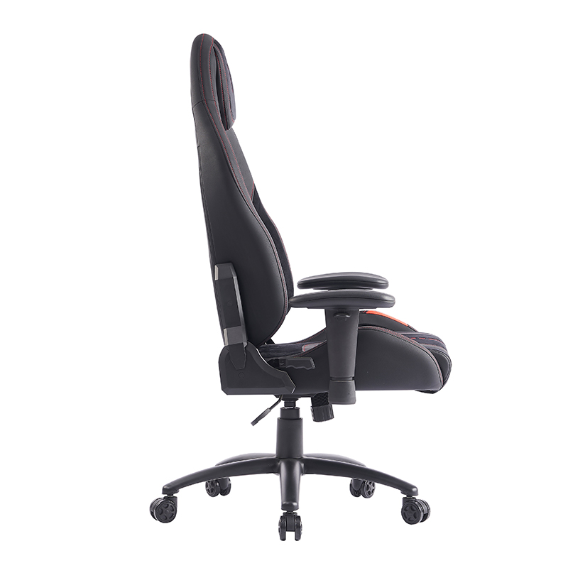 Ergonomska gaming stolica XL-1057 2D naslon za ruke od crne brušene kože