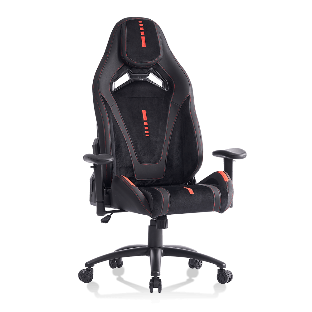 Ergonomska gaming stolica XL-1057 2D naslon za ruke od crne brušene kože